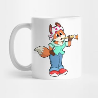 Fox as Painter with Brush & Colour Mug